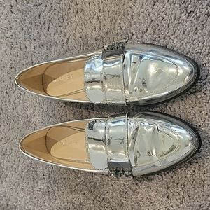 Nine West Silver Mirror Loafers